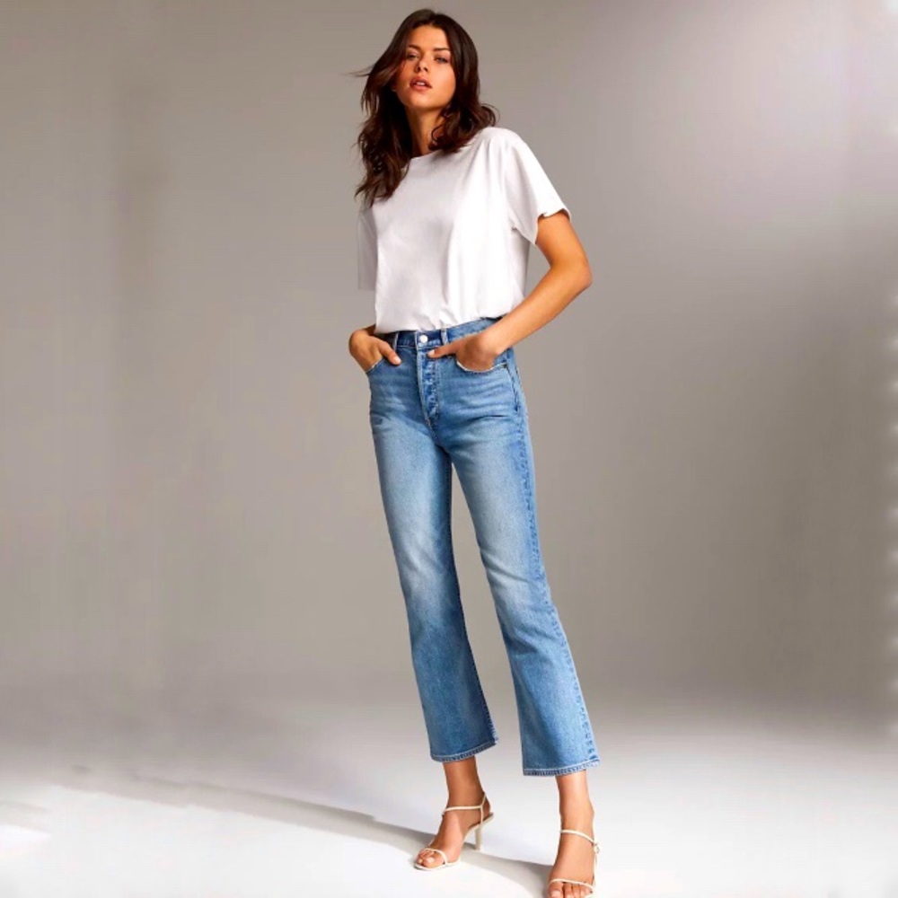 Artizia Denim Forum Bailey High Rise Cropped Flare